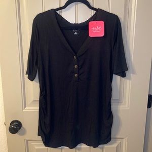 NWT Isabel Maternity 3/4 Ribbed Shirt XXL